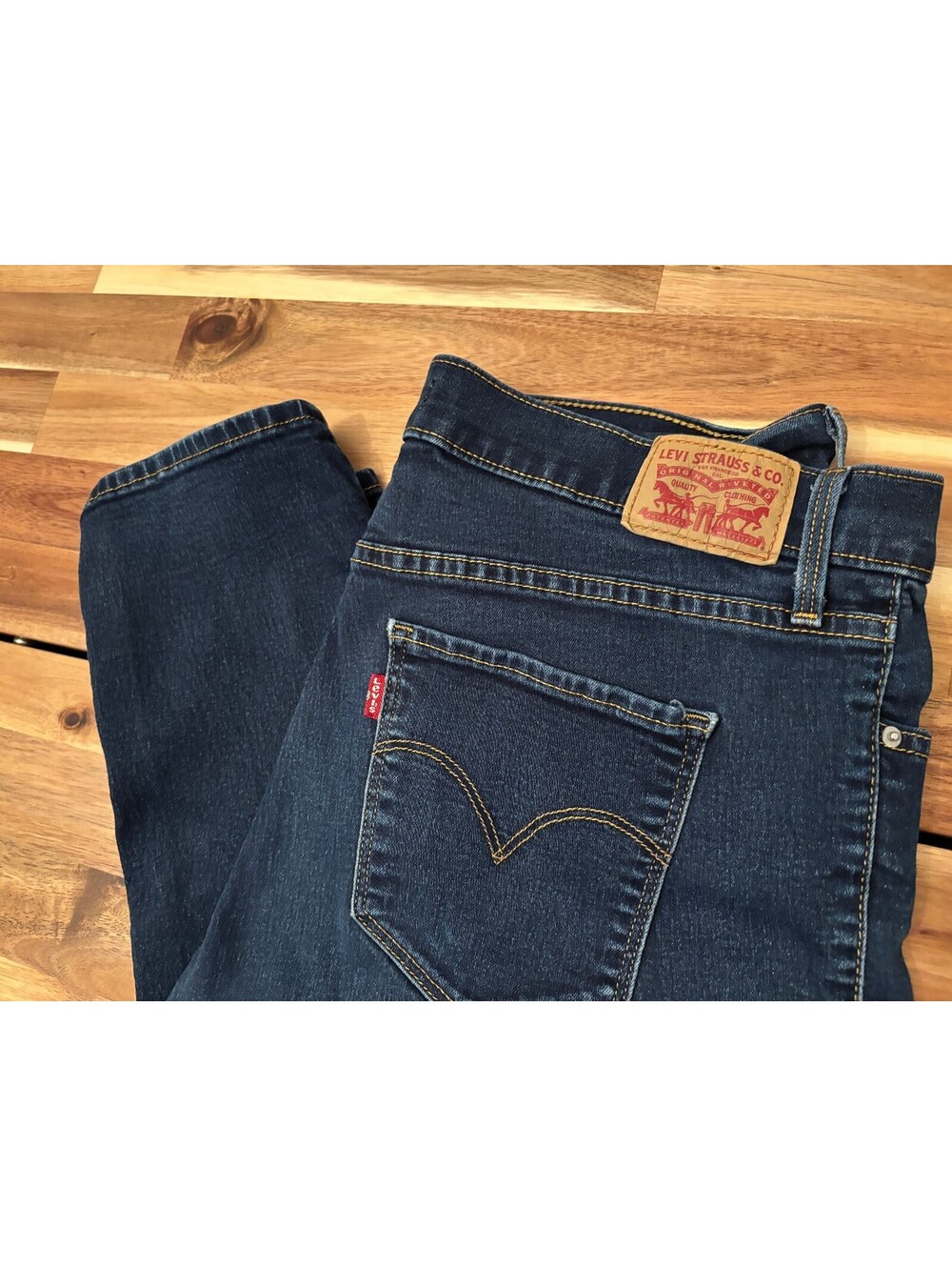 Levis 312 Shaping Slim Jeans Womens 32 Dark Wash Stretch Denim (2230)